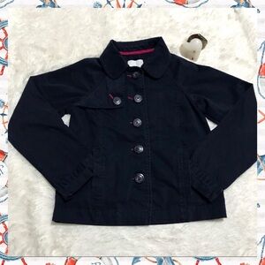 ⭐️ Old Navy Girls Y2K Navy Blue Button Up Preppy Utility Jacket Size Large